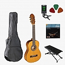 Klassieke gitaar starterset 1/4 in vier aantrekkelijke kleuren