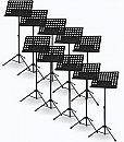 Muzieklessenaars met perforatieblad set van 10