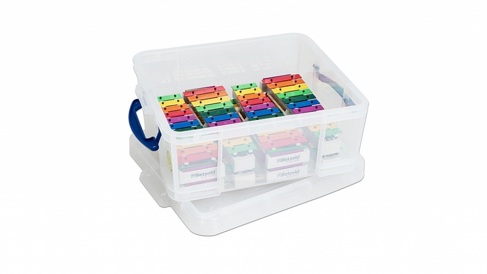Basic Regenboog klokkenspel 8 klankstaven inclusief kunststof opbergbox