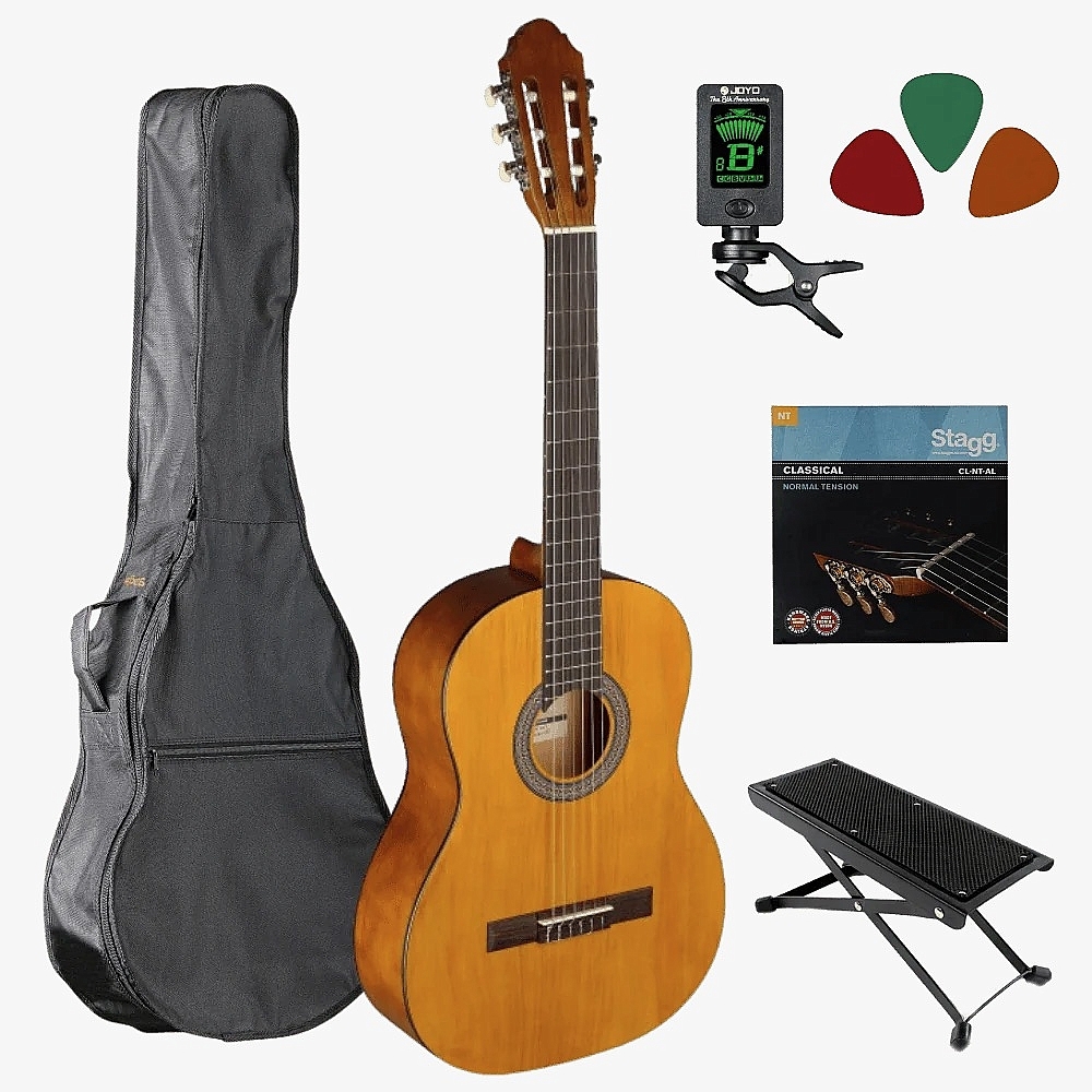 Klassieke gitaar starterset 3/4 in vijf aantrekkelijke kleuren
